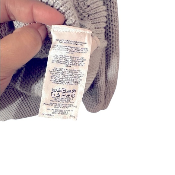 grey honeycomb-knit sweater from Brooks Brothers Red Fleece line - Picture 3 of 3